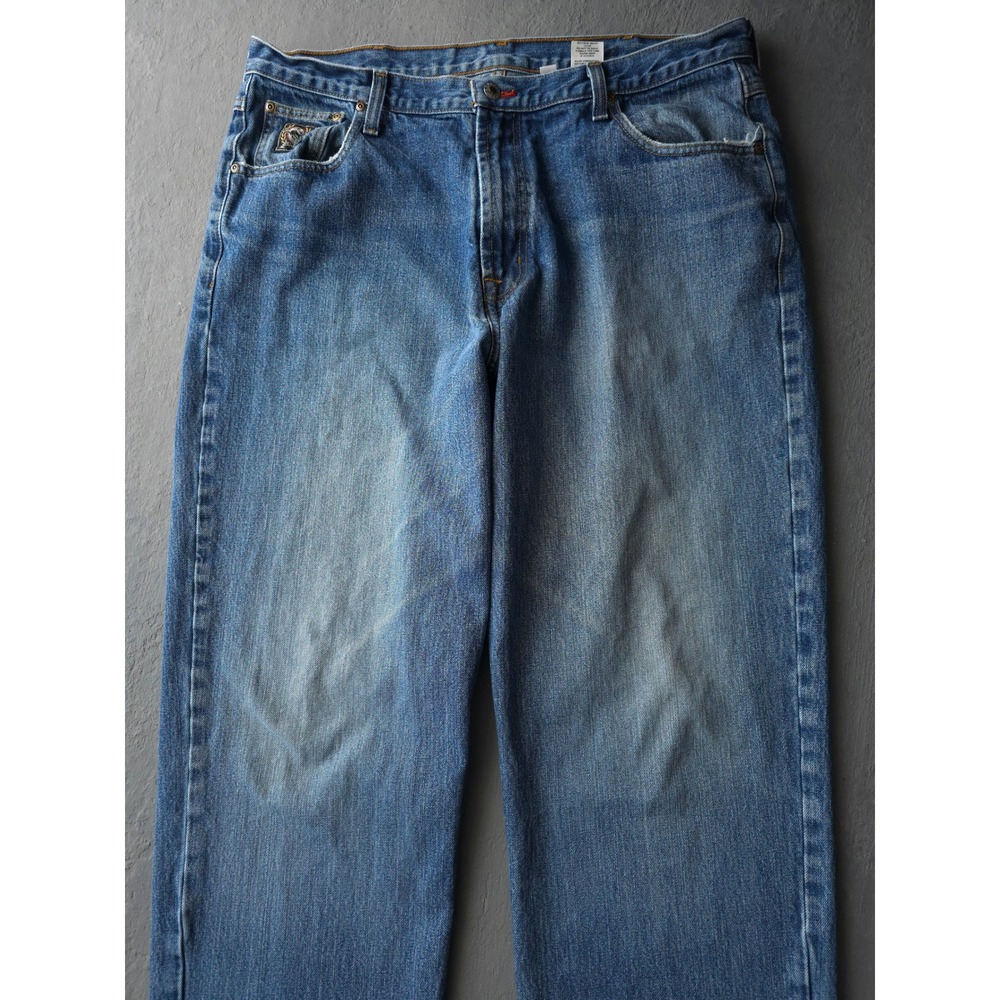 Vintage 2000s Cinch Blue Jeans 38x32 Relaxed Fit Denim - Picture 5 of 16